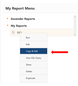 Copy and Edit Report